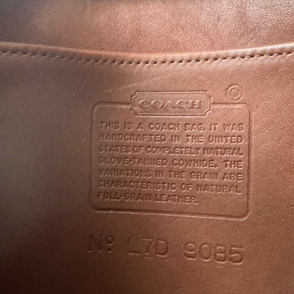 COACH Vintage 9085 Leather XL Duffle Bucket Shoulder Bag in British Tan - Picture 8 of 9
